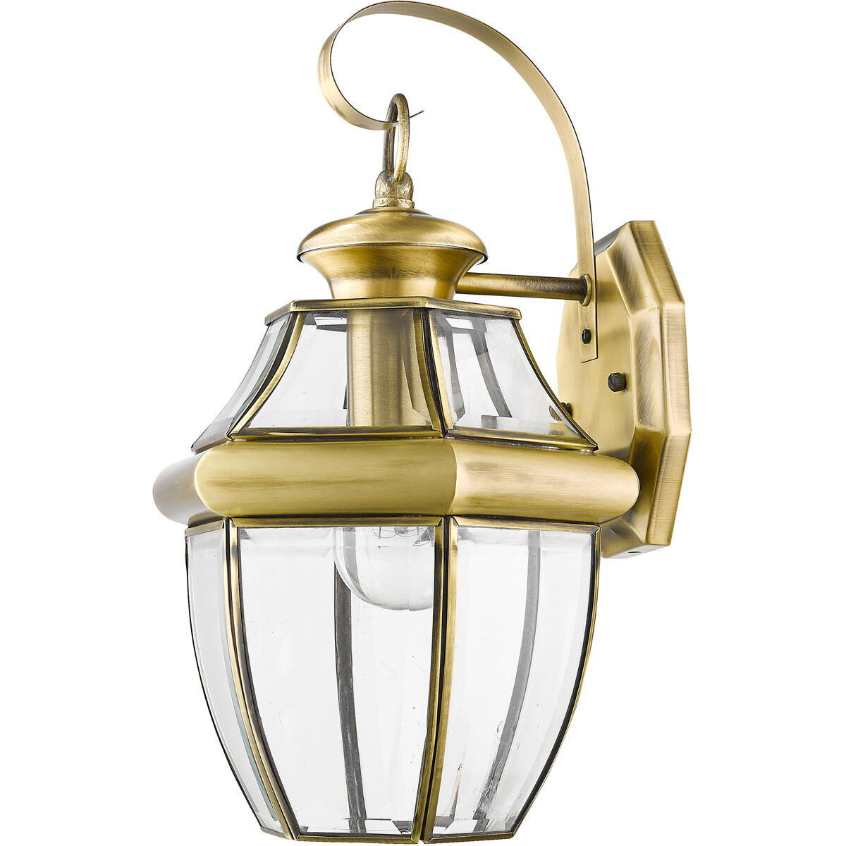 Monterey 1 Light 13 inch Antique Brass Outdoor Wall Lantern