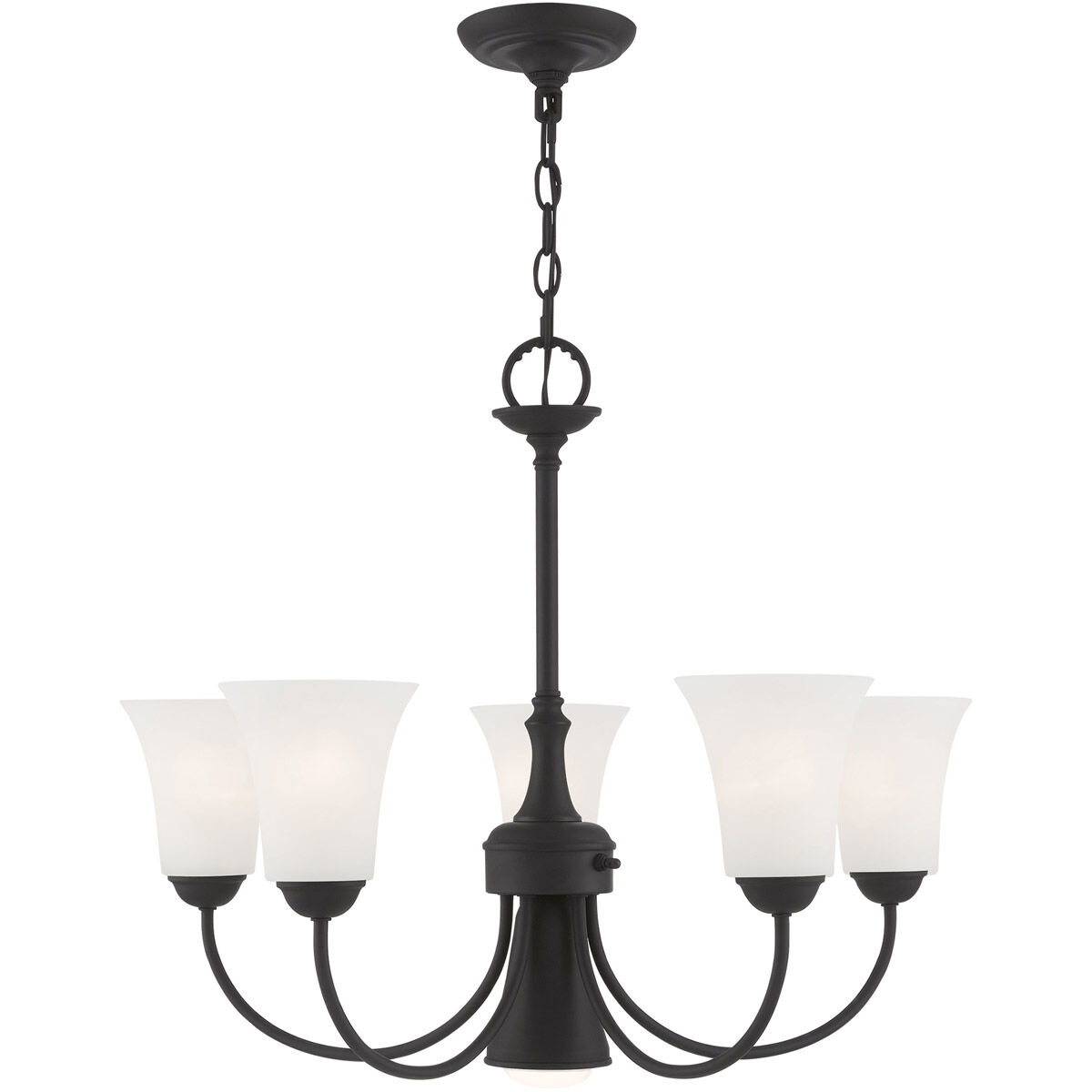 Ridgedale 6 Light 26 inch Black Chandelier Ceiling Light