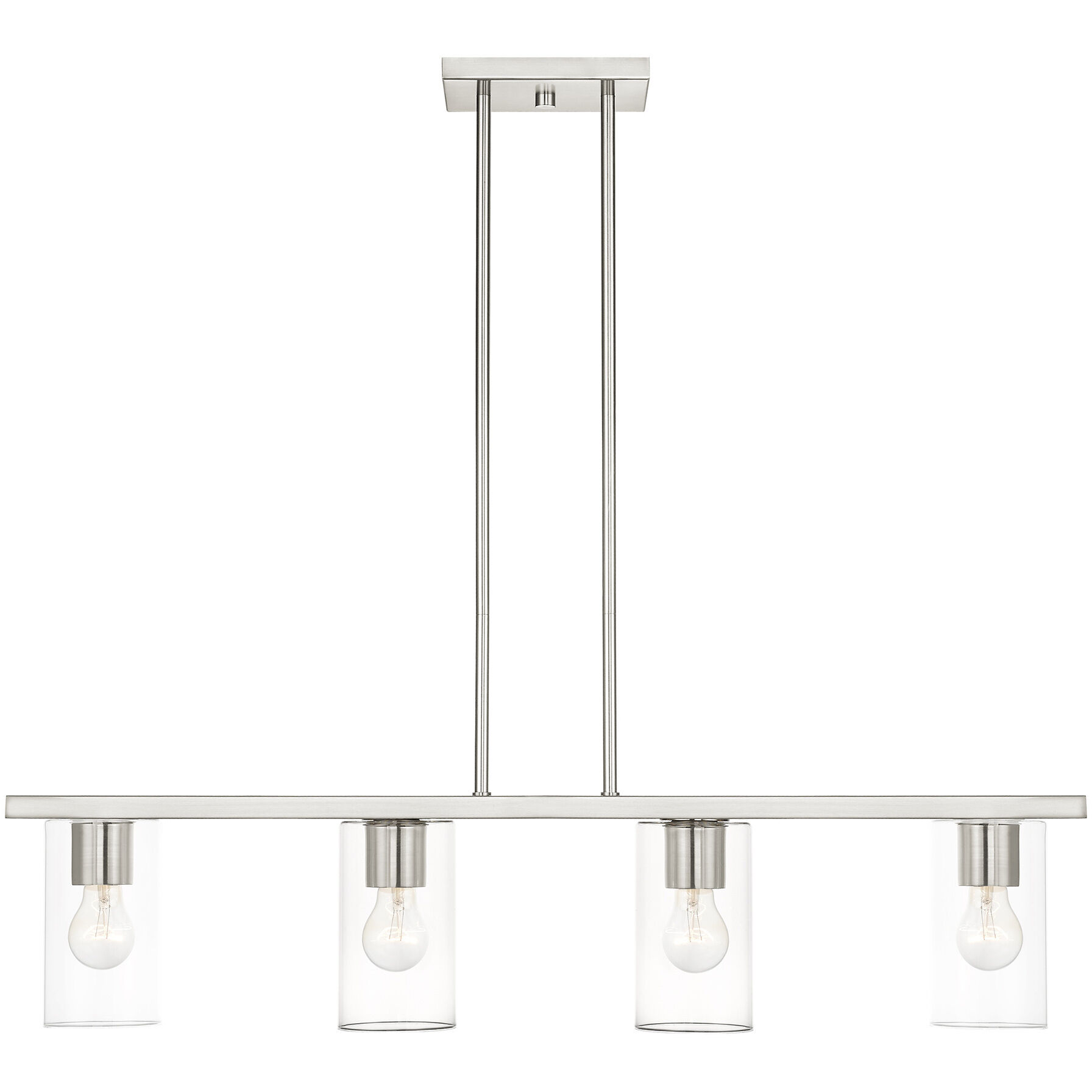 Zurich 4 Light 5 inch Brushed Nickel Chandelier Ceiling Light