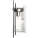 Utrecht 1 Light 14 inch Black with Brushed Nickel Accents Outdoor Wall Lantern