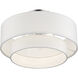 Manorwood 3 Light 15 inch Brushed Nickel Semi-Flush Ceiling Light