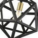 Geometric 1 Light 13 inch Textured Black Pendant Ceiling Light