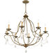 Chesterfield 8 Light 32 inch Hand Applied Venetian Golden Bronze Chandelier Ceiling Light