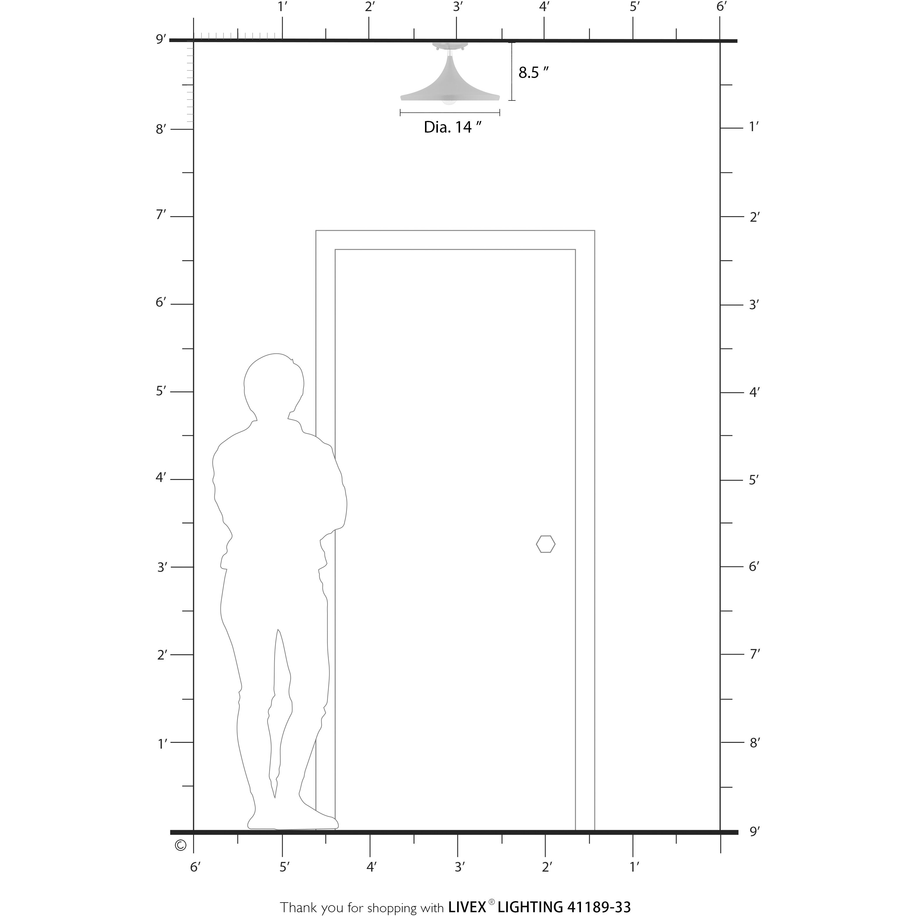 Waldorf 1 Light 14 inch Soft Gold with Polished Brass Accents Semi-Flush Ceiling Light