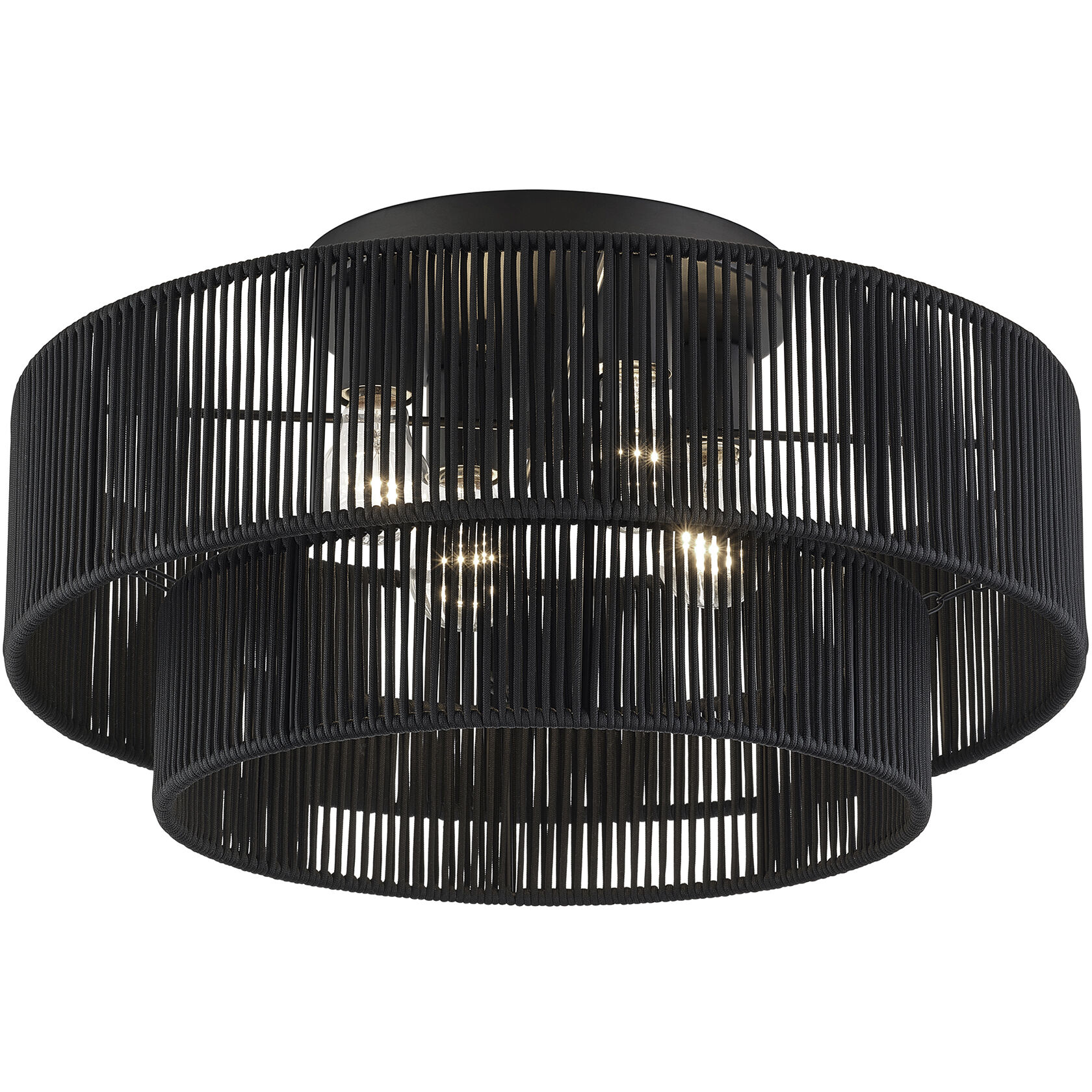 Acordia 4 Light 21 inch Black Semi Flush Mount Ceiling Light, Extra Large