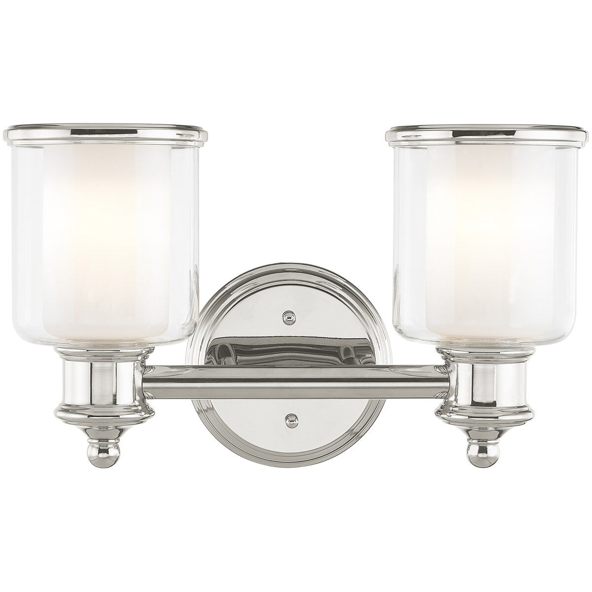 Middlebush 2 Light 15 inch Polished Nickel Bath Vanity Wall Light