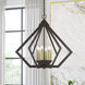 Prism 6 Light 26 inch English Bronze with Antique Brass Finish Accents Chandelier Ceiling Light