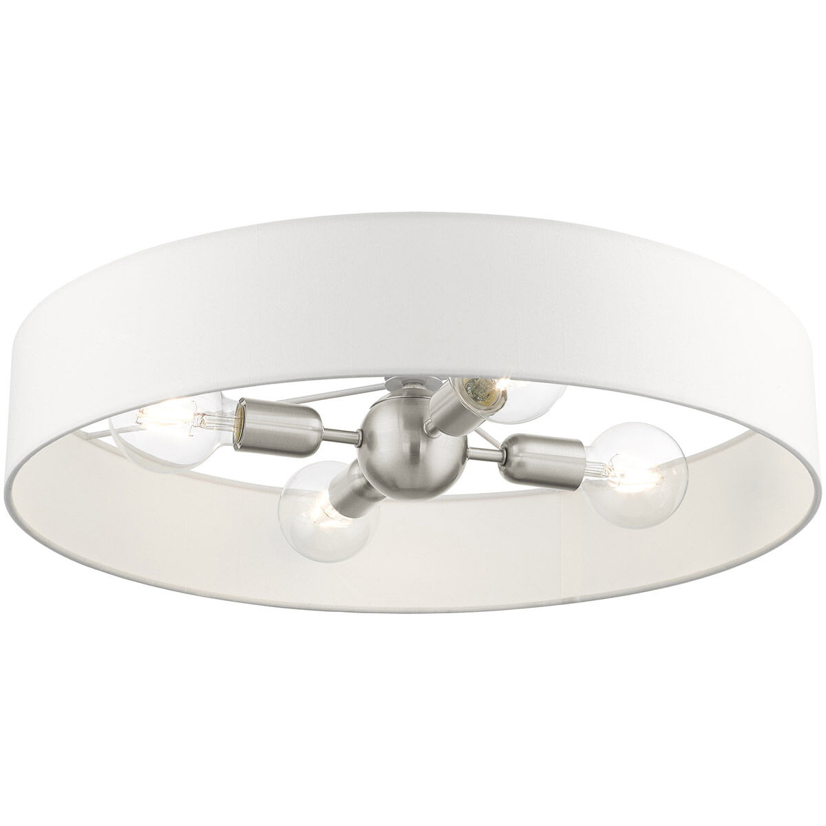 Venlo 4 Light 22 inch Brushed Nickel Semi Flush Ceiling Light