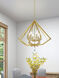 Diamond 8 Light 28 inch Polished Brass Chandelier Ceiling Light