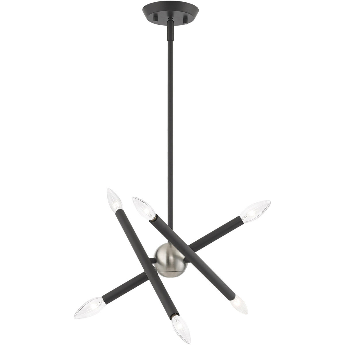 Soho 6 Light 12.5 inch Scandinavian Gray Chandelier Ceiling Light
