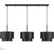 Zolana 3 Light 48 inch Black Linear Chandelier Ceiling Light, Extra Large