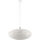 Charlton 3 Light 24 inch White with Brushed Nickel Accents Pendant Ceiling Light