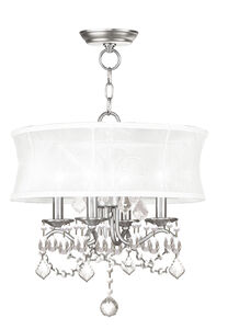 Newcastle 4 Light 16 inch Brushed Nickel Convertible Mini Chandelier/Ceiling Mount Ceiling Light