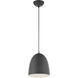 Arlington 1 Light 10 inch Scandinavian Gray with Brushed Nickel Accents Pendant Ceiling Light