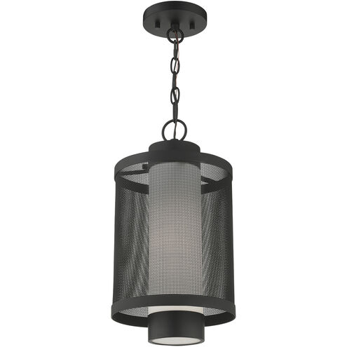 Nottingham 1 Light 9 inch Textured Black Outdoor Pendant Lantern