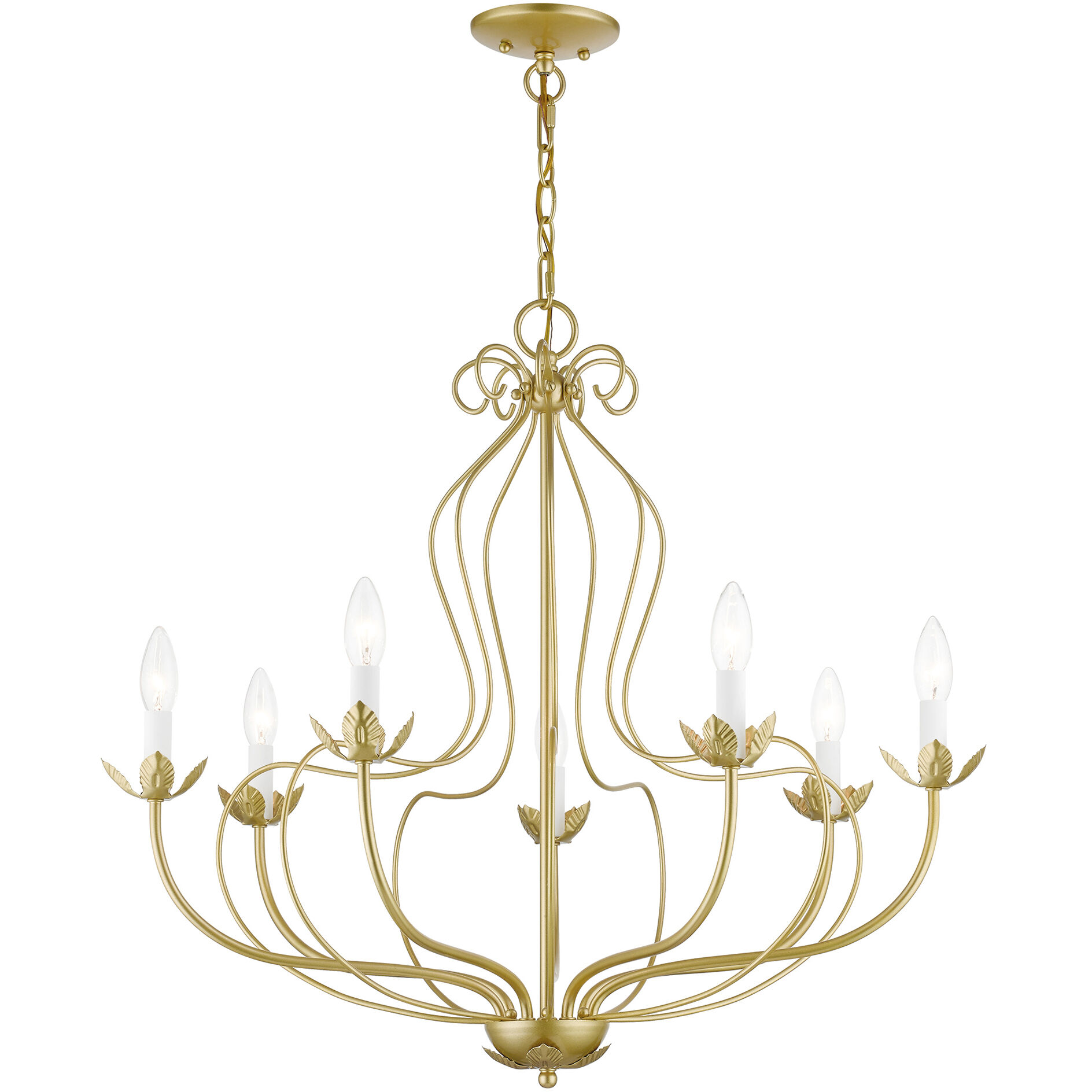 Katarina 7 Light 28 inch Soft Gold Chandelier Ceiling Light