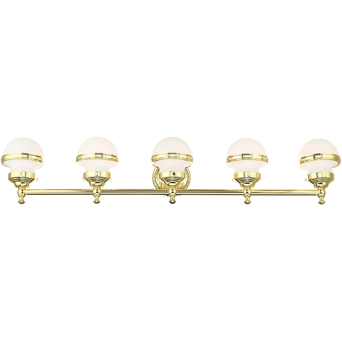 Oldwick 5 Light 43 inch Polished Brass Vanity Sconce Wall Light