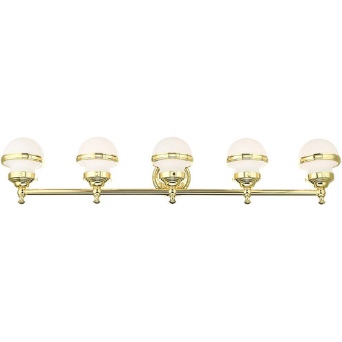 Oldwick 5 Light 43 inch Polished Brass Vanity Sconce Wall Light