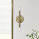 Copenhagen 2 Light 5 inch Antique Brass ADA ADA Wall Sconce Wall Light