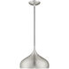 Allison 1 Light 12 inch Brushed Aluminum Mini Pendant Ceiling Light