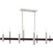 Helsinki 8 Light 10 inch Brushed Nickel with Bronze Accents Chandelier Ceiling Light