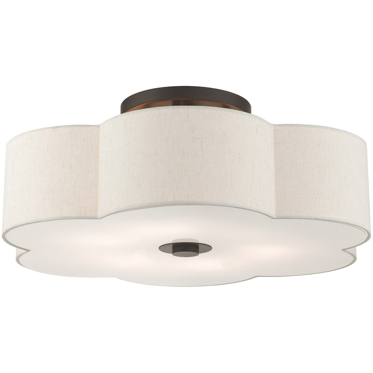 Solstice 6 Light 28 inch English Bronze Semi Flush Ceiling Light