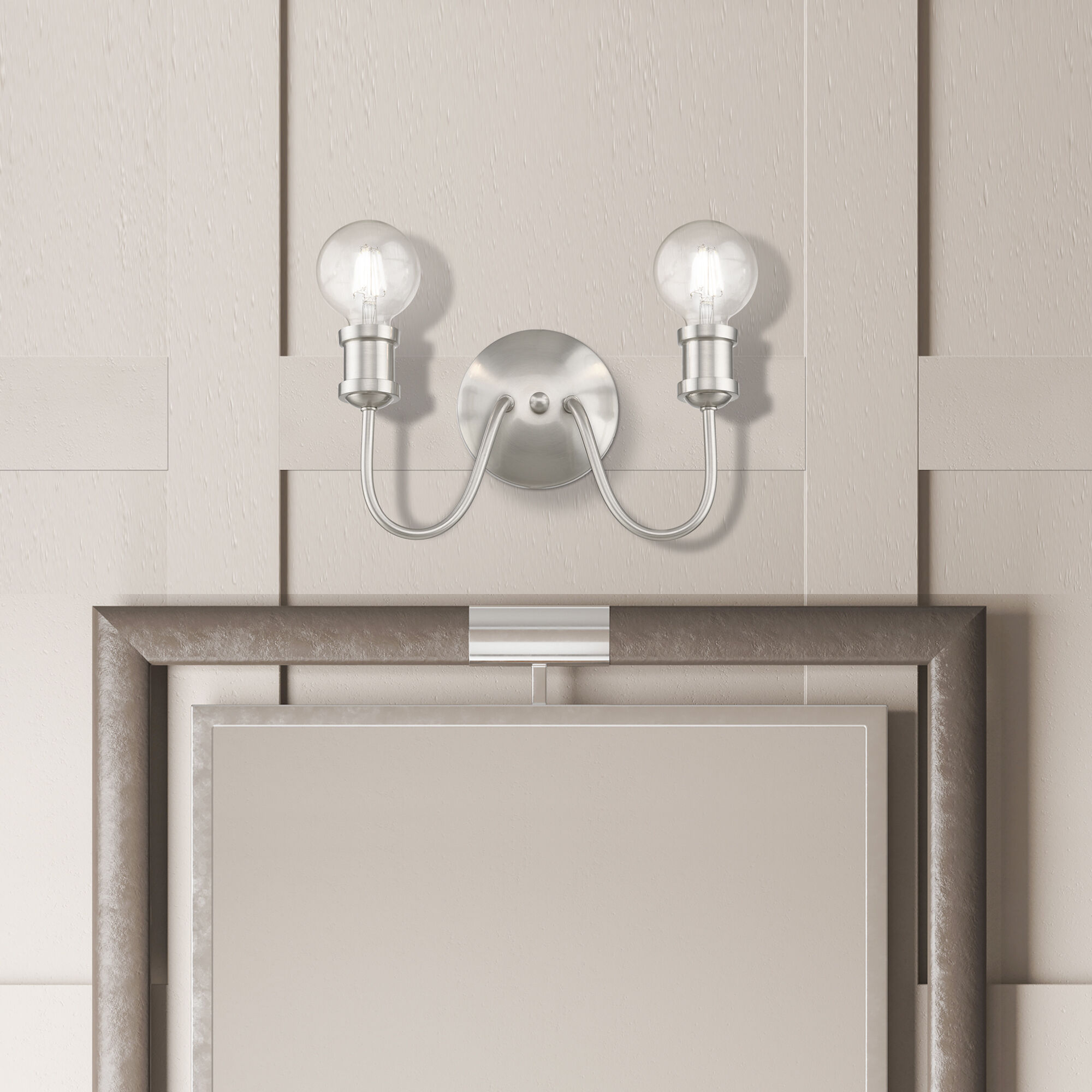 Lansdale 2 Light 14 inch Brushed Nickel Vanity Sconce Wall Light