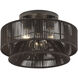 Florell 3 Light 15 inch English Bronze Semi Flush Mount Ceiling Light, Large