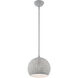 Charlton 1 Light 10 inch Nordic Gray with Brushed Nickel Accents Pendant Ceiling Light