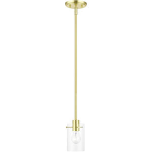 Munich 1 Light 5 inch Satin Brass Single Pendant Ceiling Light, Single