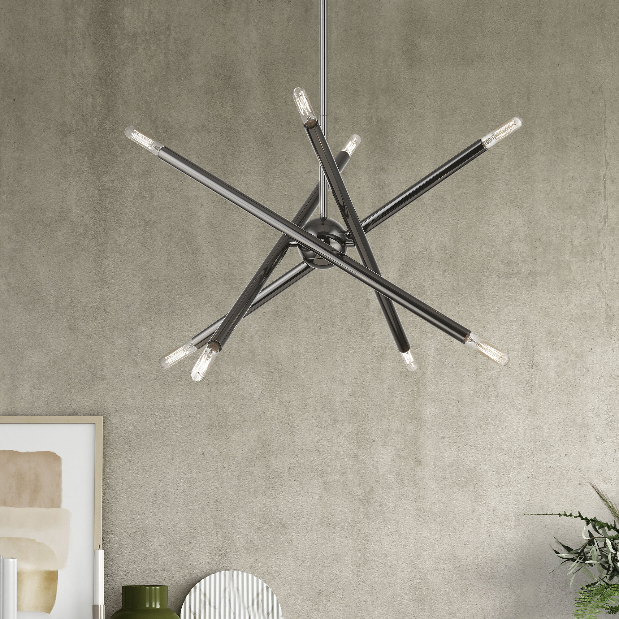 Soho 8 Light 19.5 inch Black Chrome Chandelier Ceiling Light