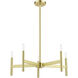 Copenhagen 5 Light 25 inch Satin Brass Chandelier Ceiling Light