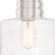 Art Glass 1 Light 6.75 inch Brushed Nickel Mini Pendant Ceiling Light