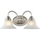Edgemont 2 Light 17 inch Brushed Nickel Bath Vanity Wall Light