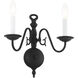 Williamsburg 2 Light 13 inch Black Sconce Wall Light
