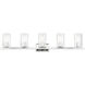 Clarion 5 Light 42 inch Polished Chrome Vanity Sconce Wall Light
