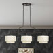 Manorwood 3 Light 12 inch English Bronze Extra Large Linear Chandelier Ceiling Light, Extra Large