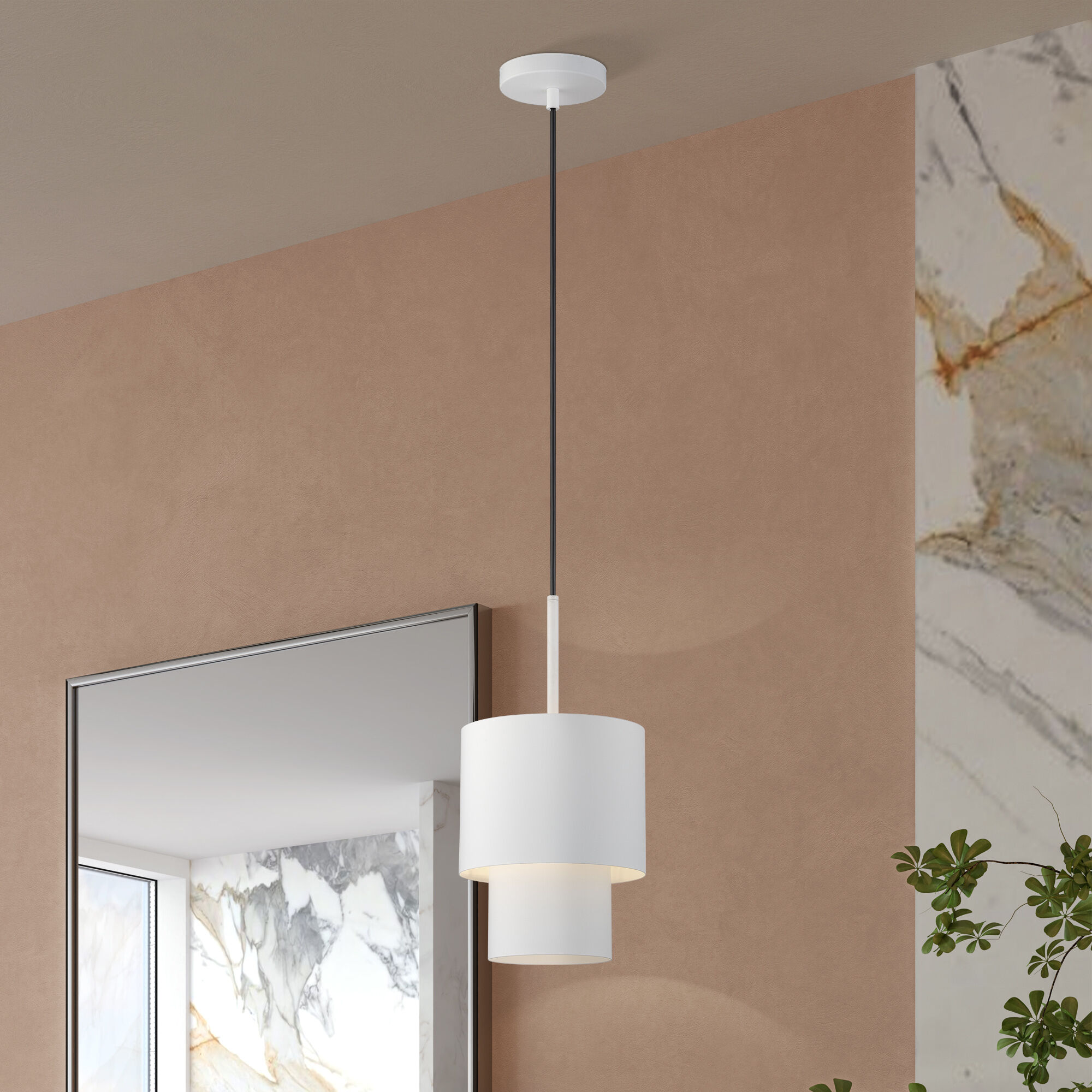 Zolana 1 Light 8.5 inch White Mini Pendant Ceiling Light