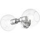 Downtown 2 Light 7 inch Polished Chrome Vanity Sconce Wall Light, Sphere