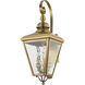 Cambridge 3 Light 29 inch Antique Brass Outdoor Wall Lantern