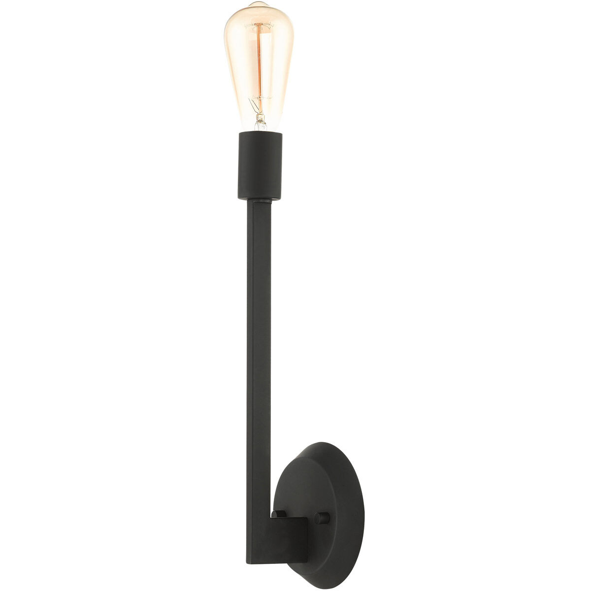 Prague 1 Light 5 inch Black ADA Sconce Wall Light