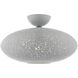 Charlton 1 Light 16 inch Nordic Gray with Brushed Nickel Accents Semi Flush Ceiling Light