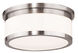 Stafford 3 Light 13.75 inch Brushed Nickel Flush Mount Ceiling Light