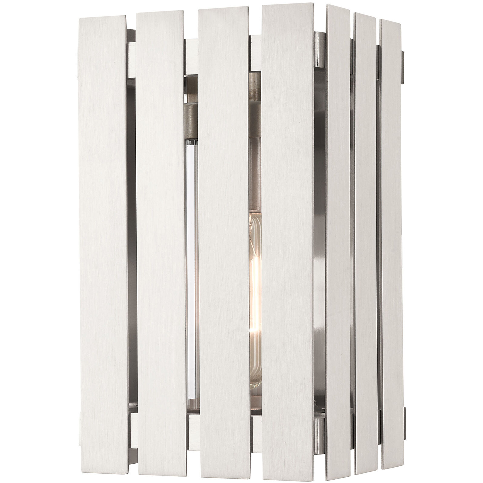 Greenwich 1 Light 10 inch Brushed Nickel Outdoor Wall Lantern
