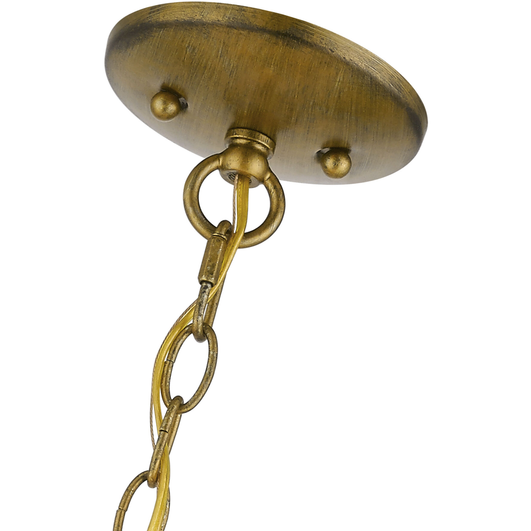 Edinburgh 3 Light 16 inch Antique Gold Leaf Pendant Chandelier Ceiling Light