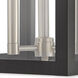 Nyack 3 Light 21.75 inch Black with Brushed Nickel Finish Cluster Large Outdoor Wall Lantern