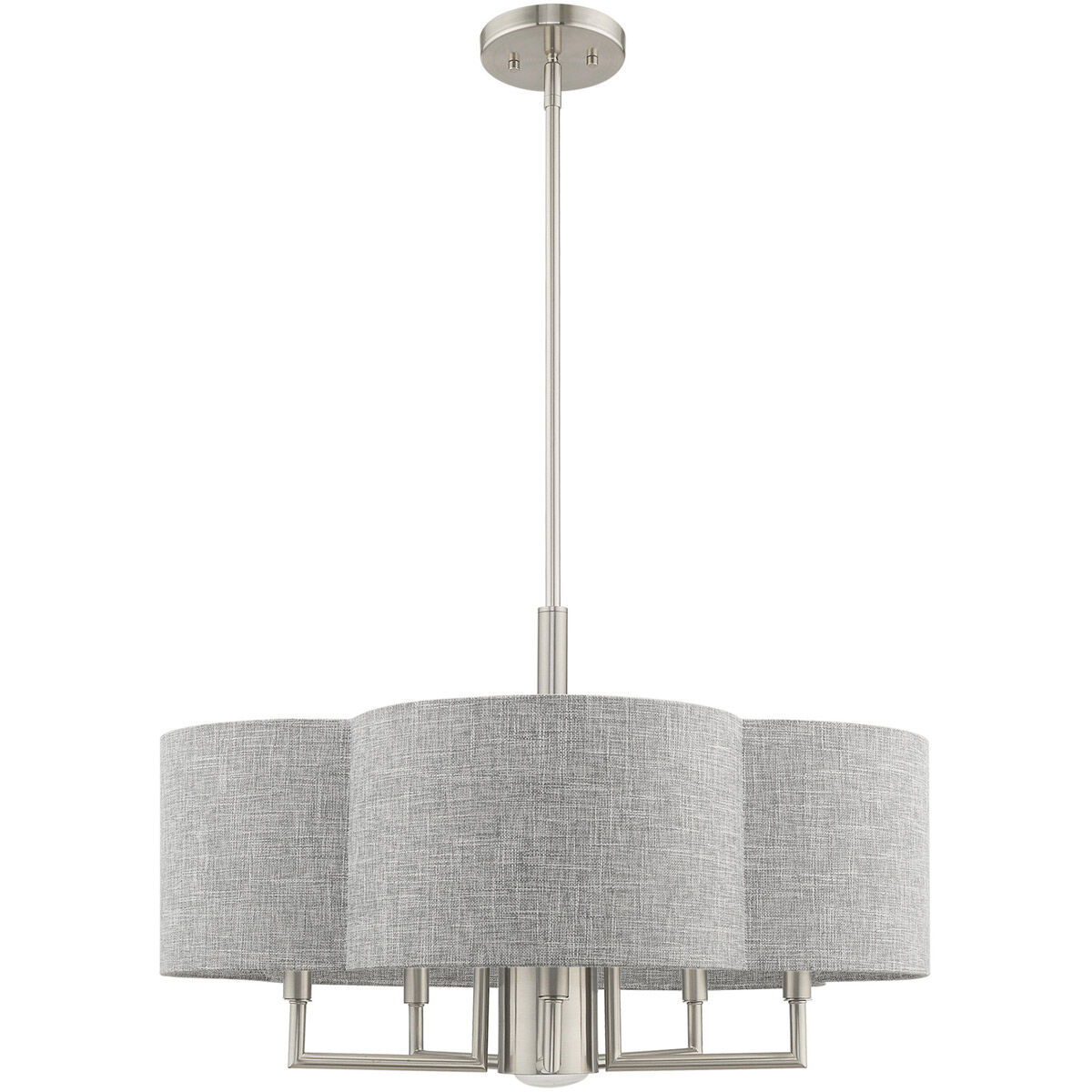 Kalmar 6 Light 24 inch Brushed Nickel Pendant Chandelier Ceiling Light