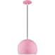Allison 1 Light 10 inch Shiny Pink Mini Pendant Ceiling Light