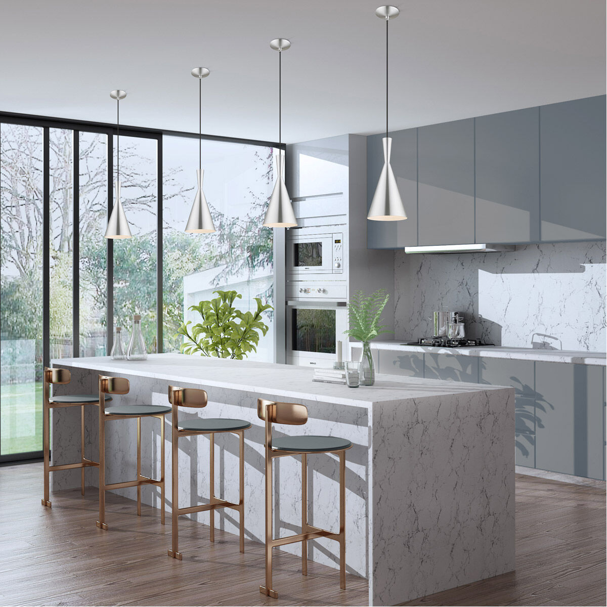 Allison 1 Light 7.25 inch Brushed Aluminum Mini Pendant Ceiling Light