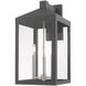 Nyack 3 Light 22 inch Scandinavian Gray Outdoor Wall Lantern